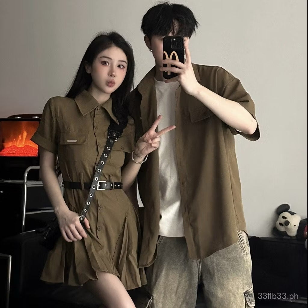 Khaki Workwear Couple Set