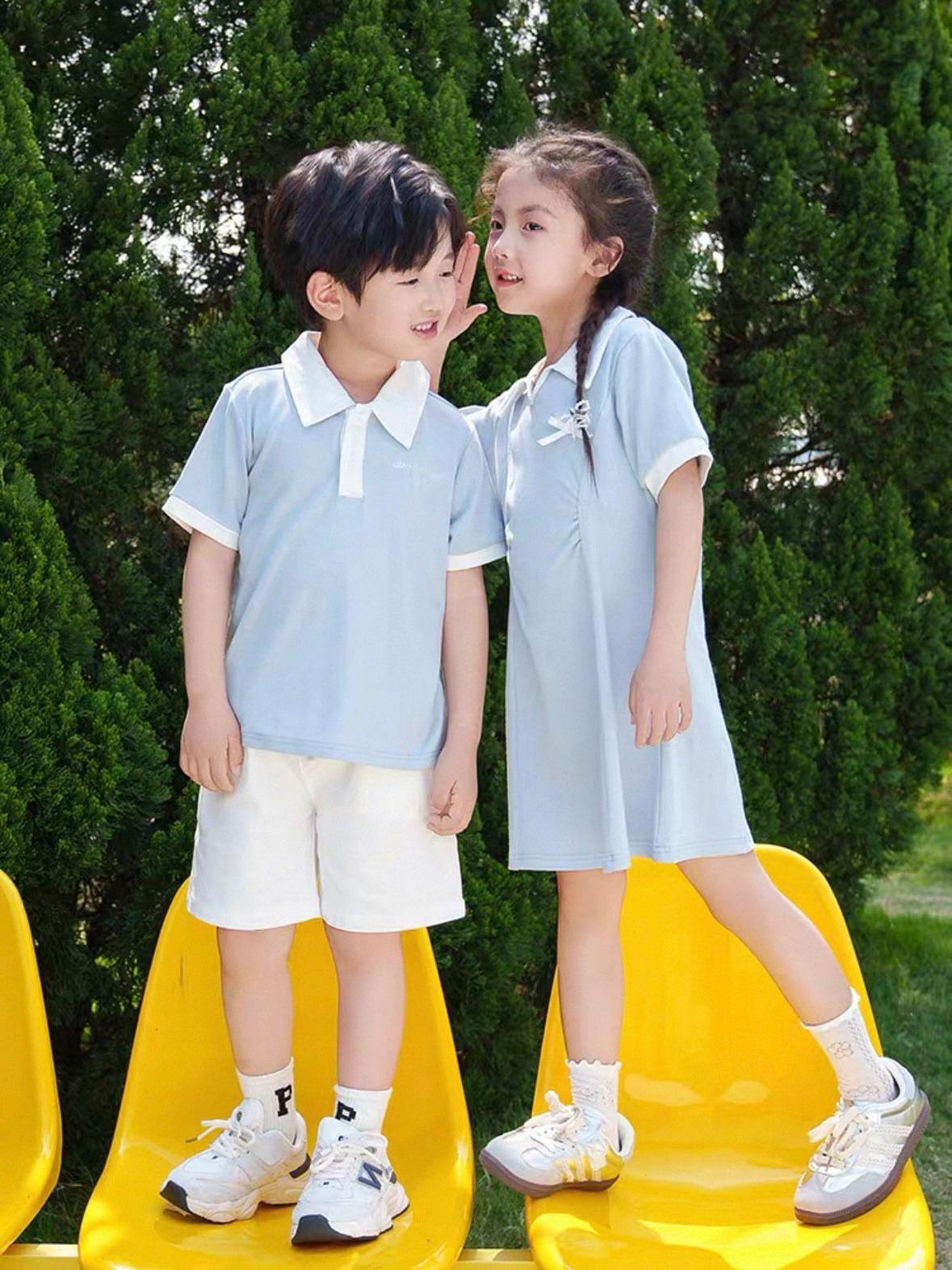Fresh Blue Family Outfit