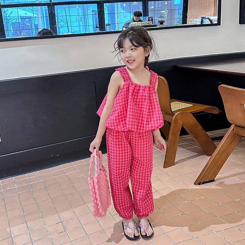 Pink Checkered Mom & Me Set
