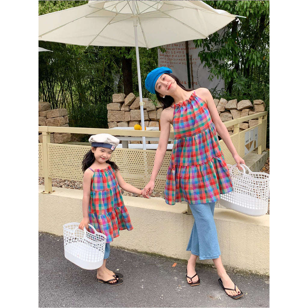 Multi Plaid Mom & Me Set