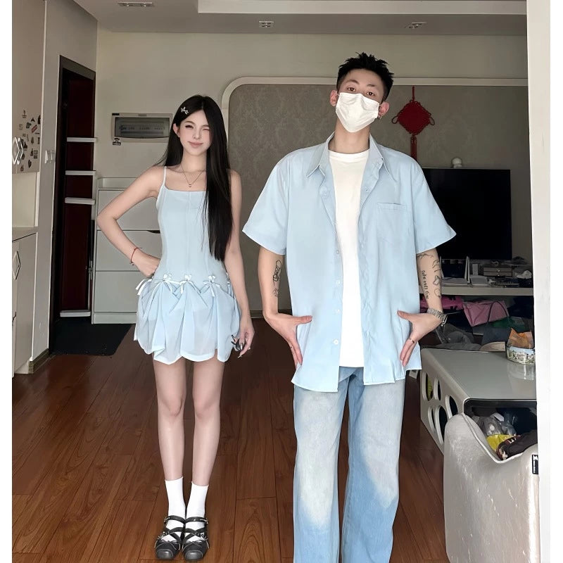 Baby Blue Couple Set