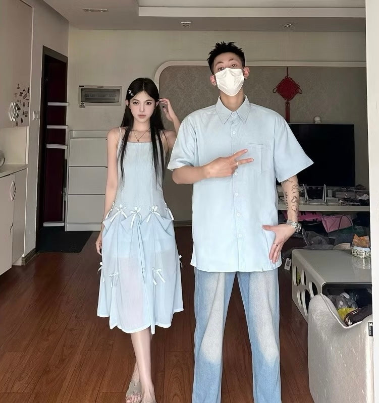 Baby Blue Couple Set