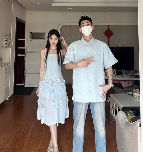 Baby Blue Couple Set